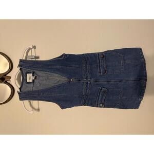Forever 21 denim zip up dress